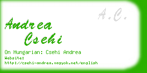 andrea csehi business card